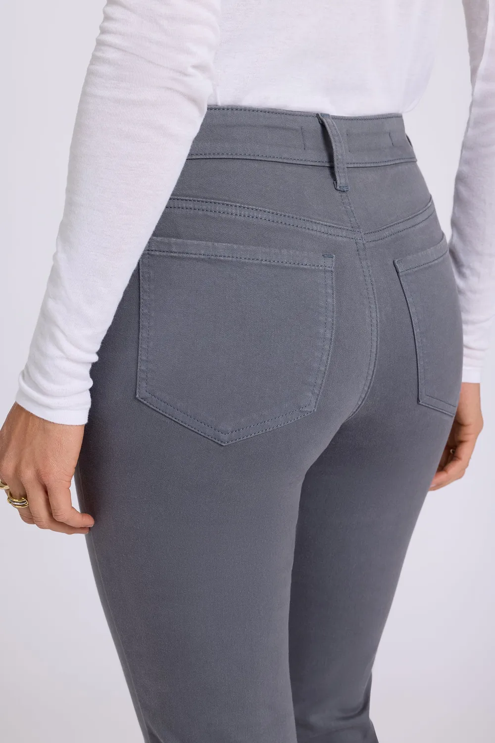 NYDJ Marilyn Straight Jeans Tall Vintage Charcoal Grau