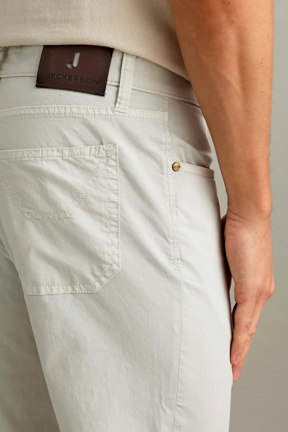 Jeckerson Jordan Slim Fit Herrenhose grau Ice elastisch