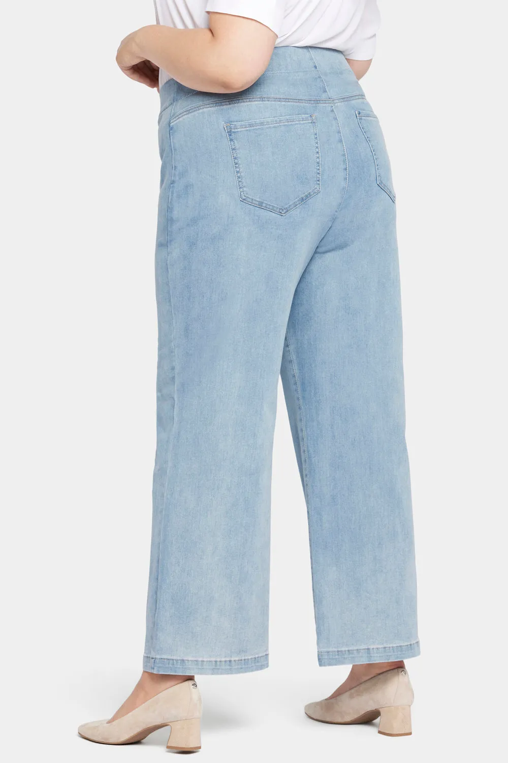 NYDJ Teresa Wide Leg Pull-On Jeans Crystalline Plus