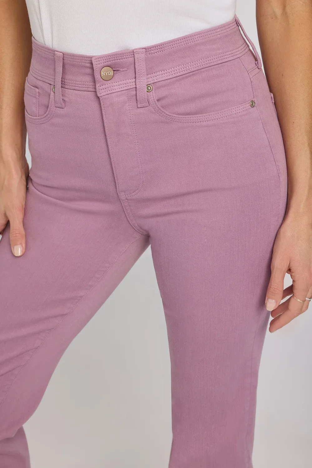 NYDJ Marilyn Straight Petite Jeans Dusky Daisy figurformend