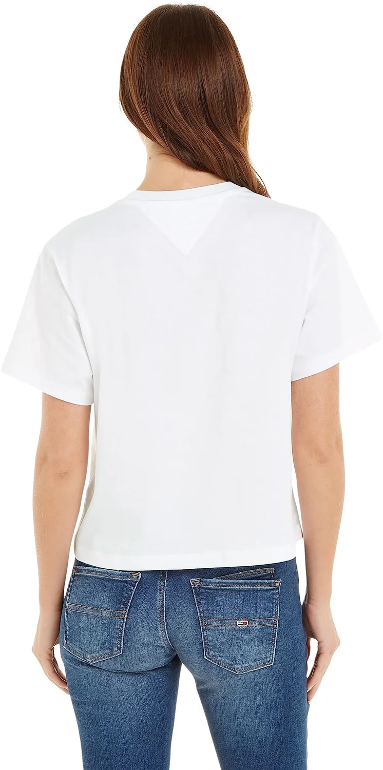 Tommy Jeans Serif Linear Tee T-Shirt Damen Baumwolle