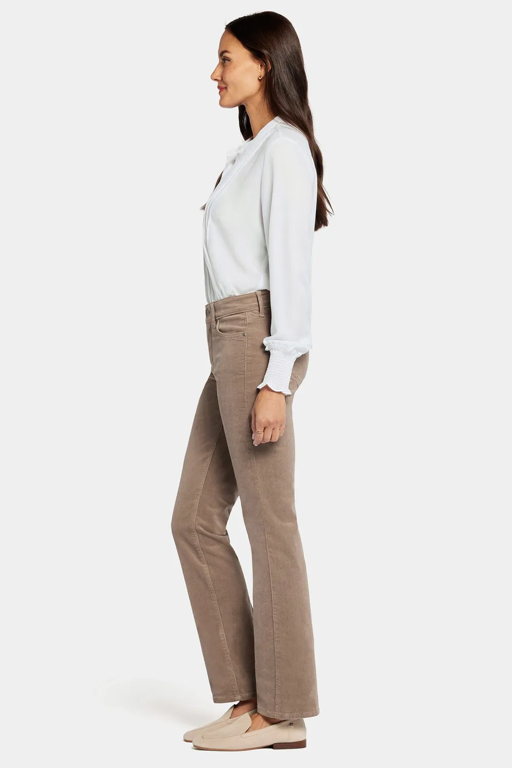 NYDJ Marilyn Straight Hose Saddlewood Cord Stretch