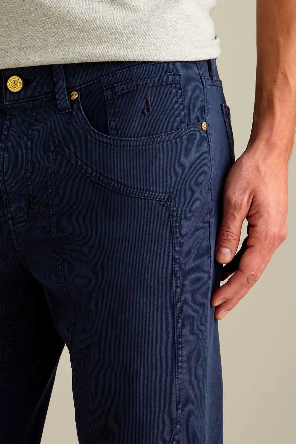 Jeckerson John Hose Slim Fit dunkelblau Piquet-Tencel