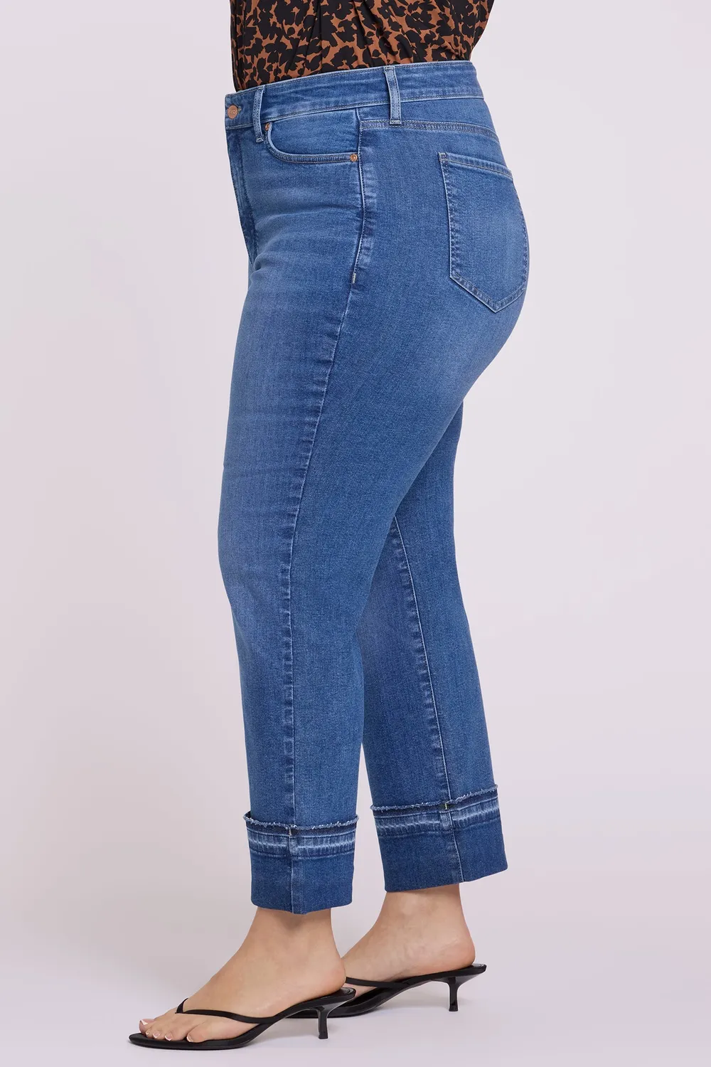 NYDJ Bailey Straight Ankle Jeans Sun Soak Plus figurformend