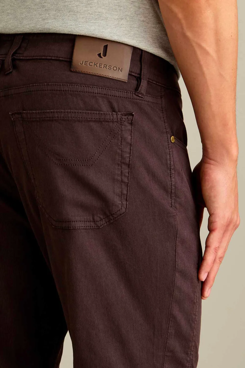 Jeckerson John Slim Fit Hose dunkelbraun Tencel