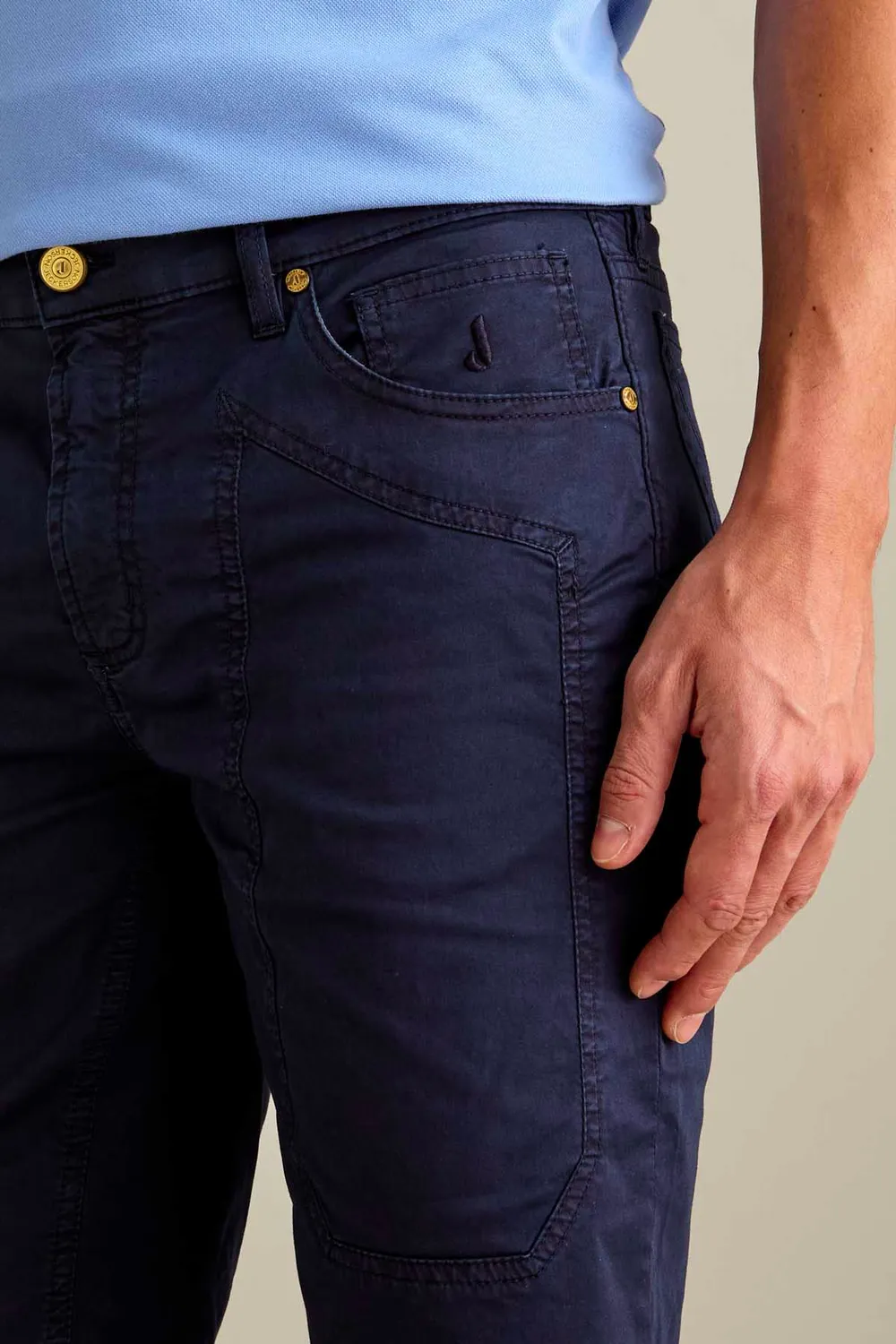 Jeckerson Jayden Slim Fit Shorts dunkelblau Stretch