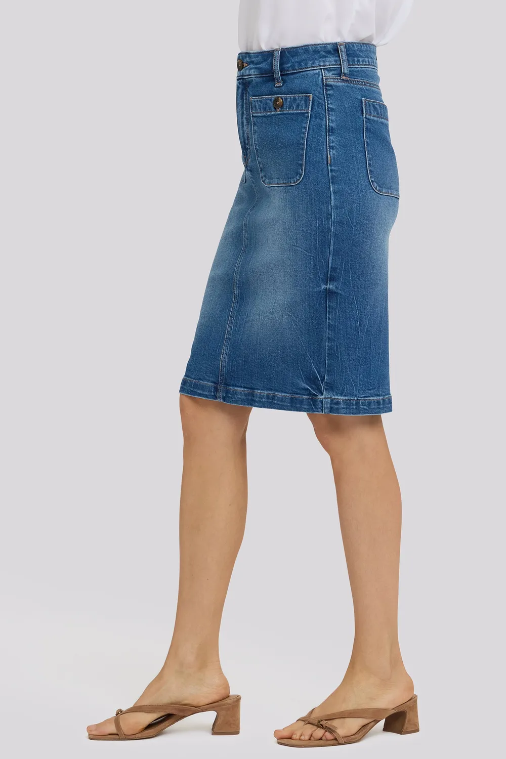 NYDJ High Rise Denim Skirt Jeansrock Wild River High Waist