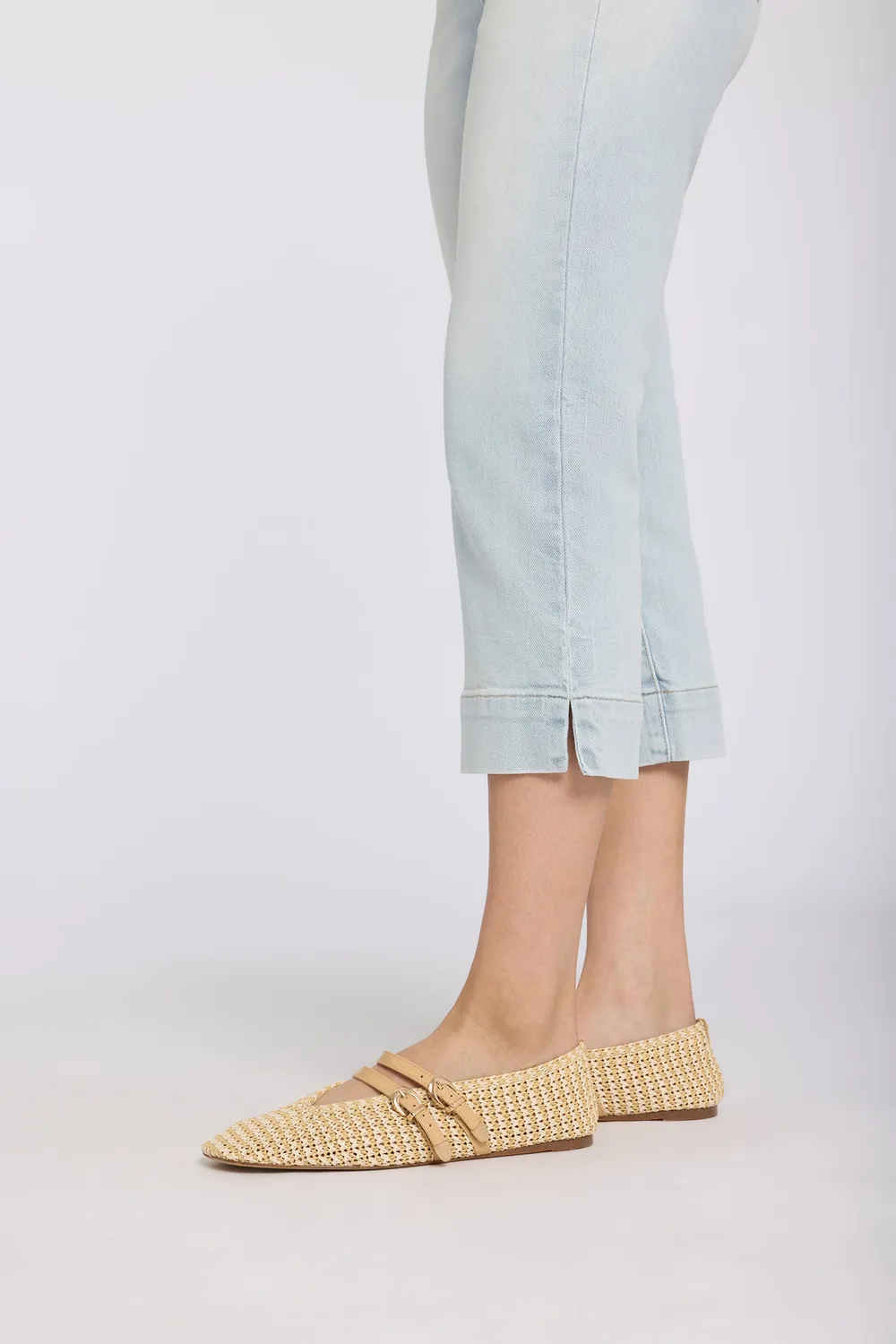 NYDJ Marilyn Straight Crop Jeans Desert Shoreline High-Rise