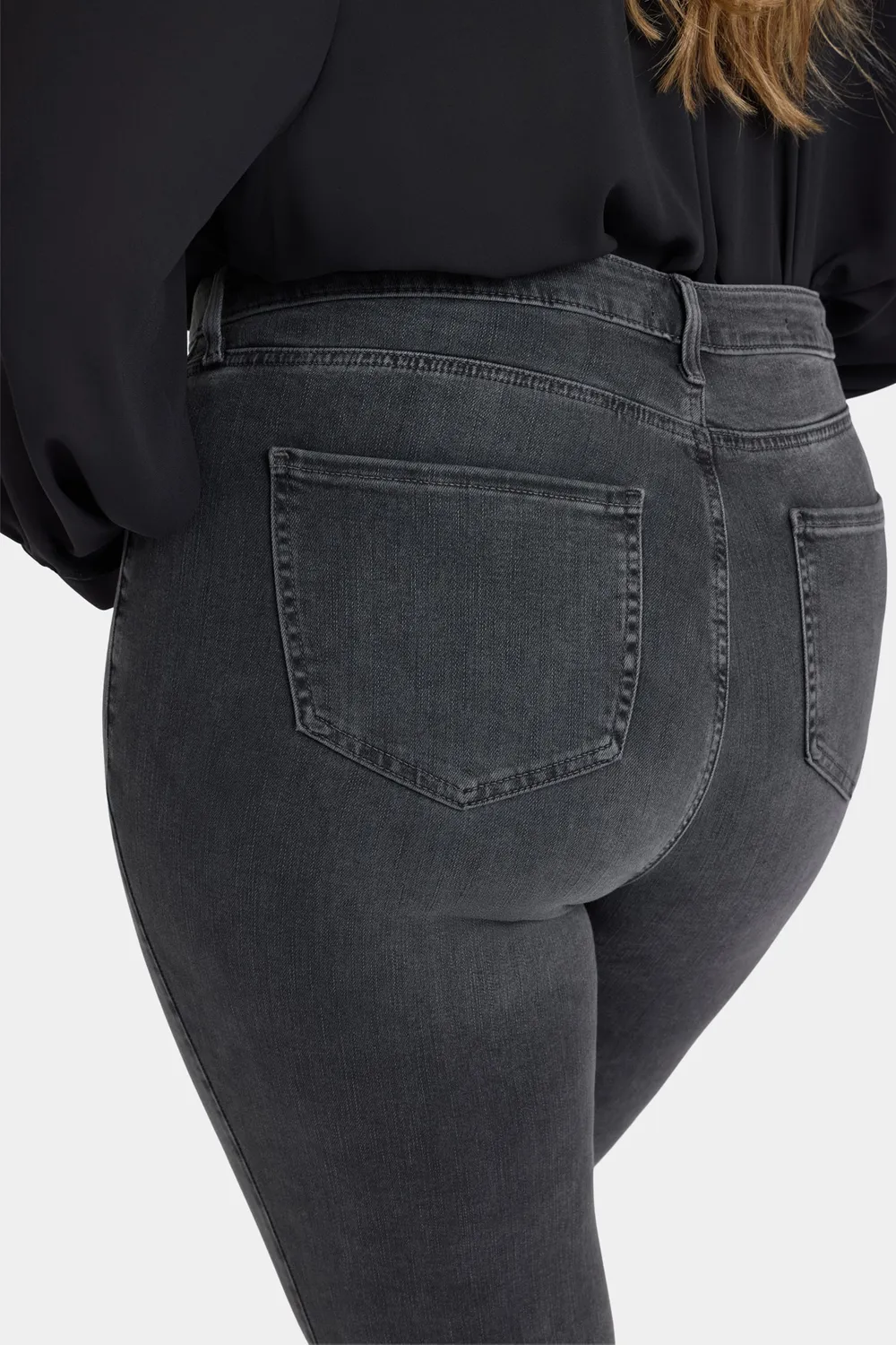 NYDJ Sheri Slim Jeans Gloomy Marais Grau Plus
