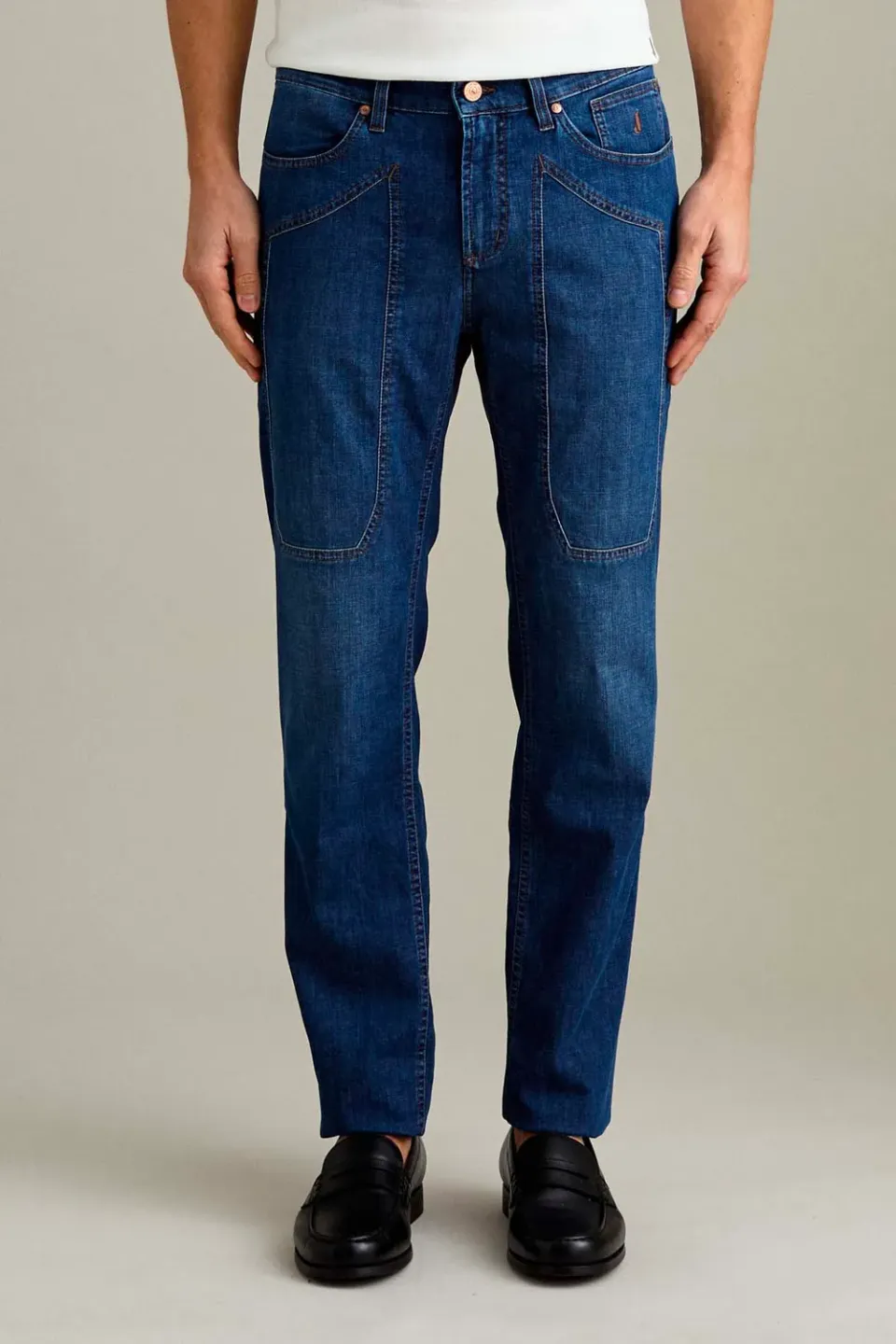 Jeckerson John Jeans Slim Fit blau Supercomfort-Denim