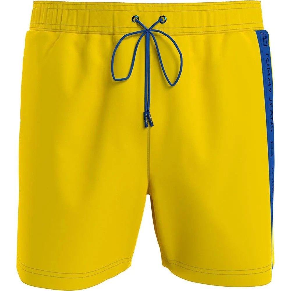 Tommy Jeans Drawstring Badehose Schwarz Polyester