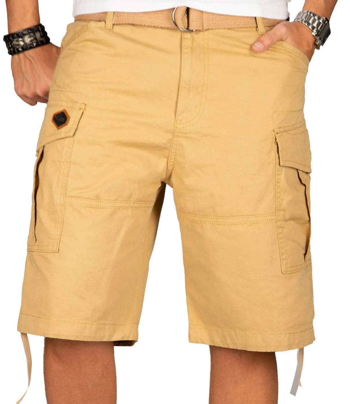Alessandro Salvarini AS-133 Cargoshorts Herren mit Gürtel locker