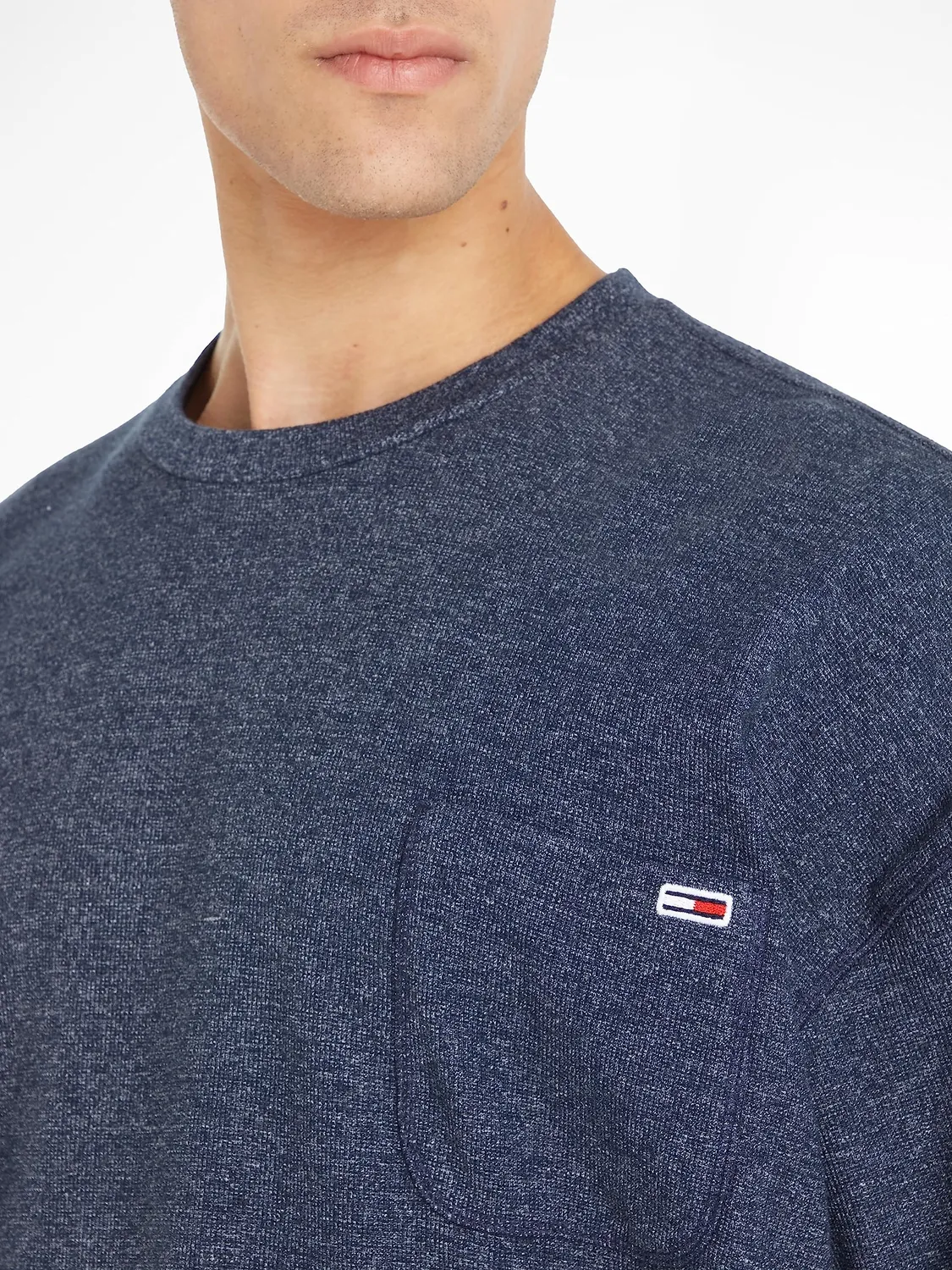 Tommy Jeans Waffle Herren Strickpullover Langarm Gr. S