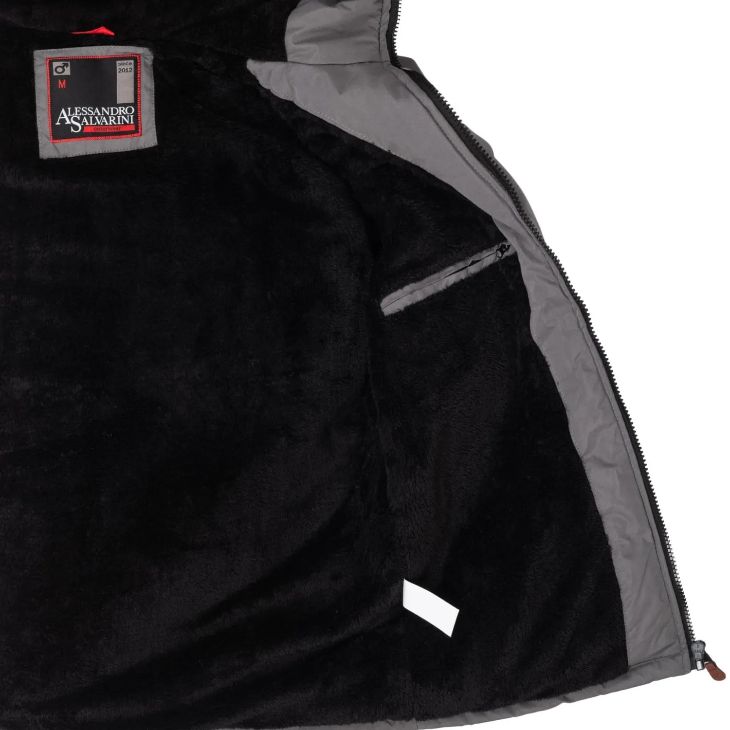 Alessandro Salvarini AS-331 Winterjacke Herren Olive mit Teddyfell