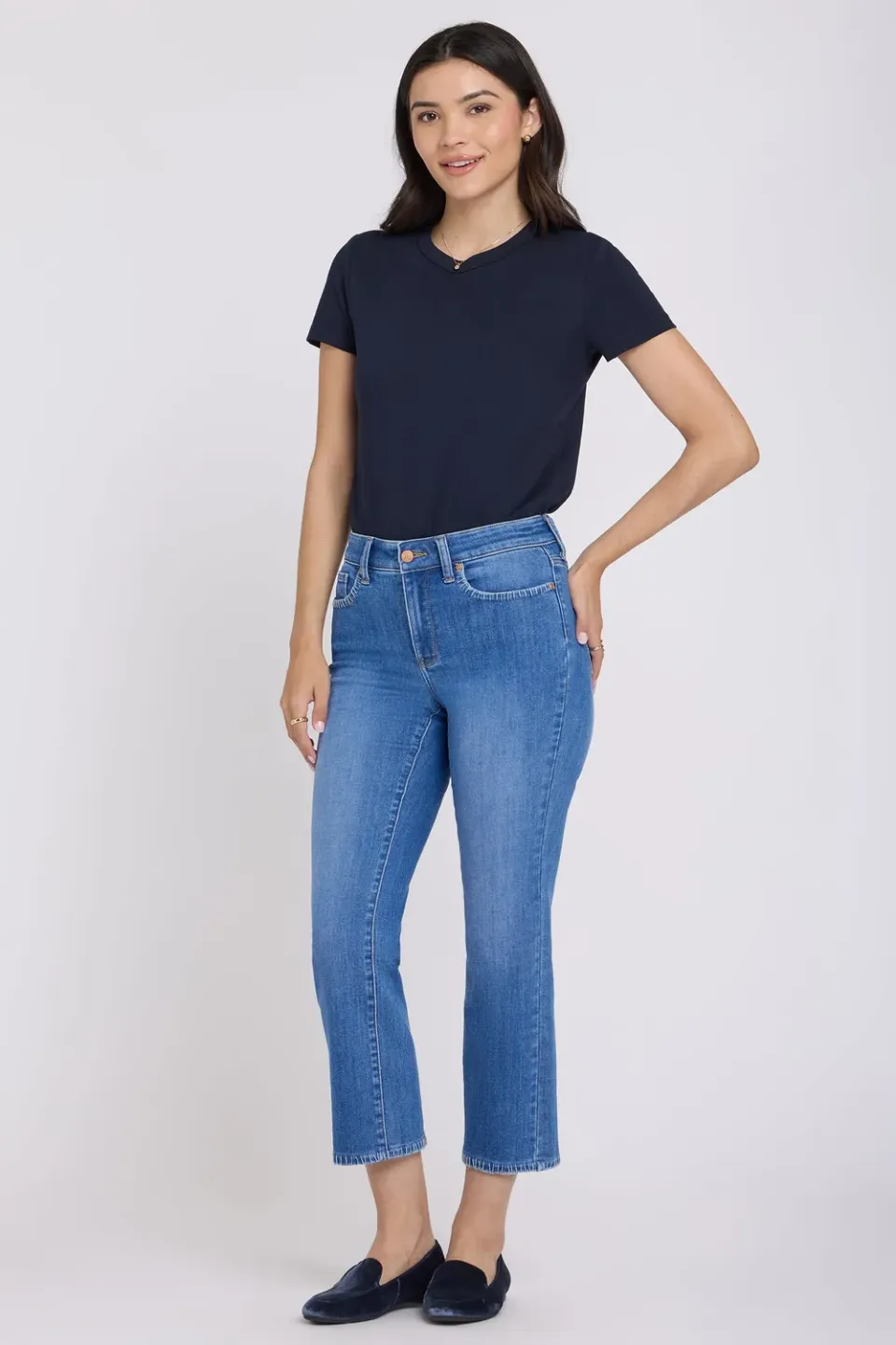 NYDJ Marilyn Straight Ankle Jeans Blue Paradise Denim