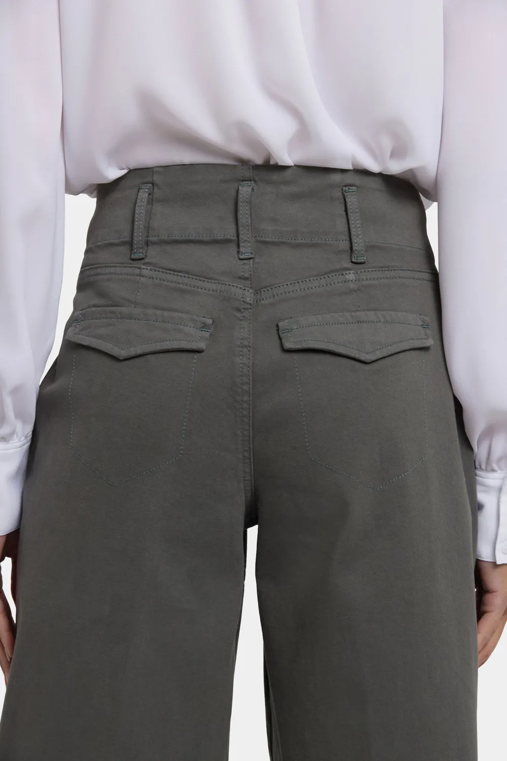 NYDJ Mona Wide Leg Trouser Jeans Vine Leaf grün