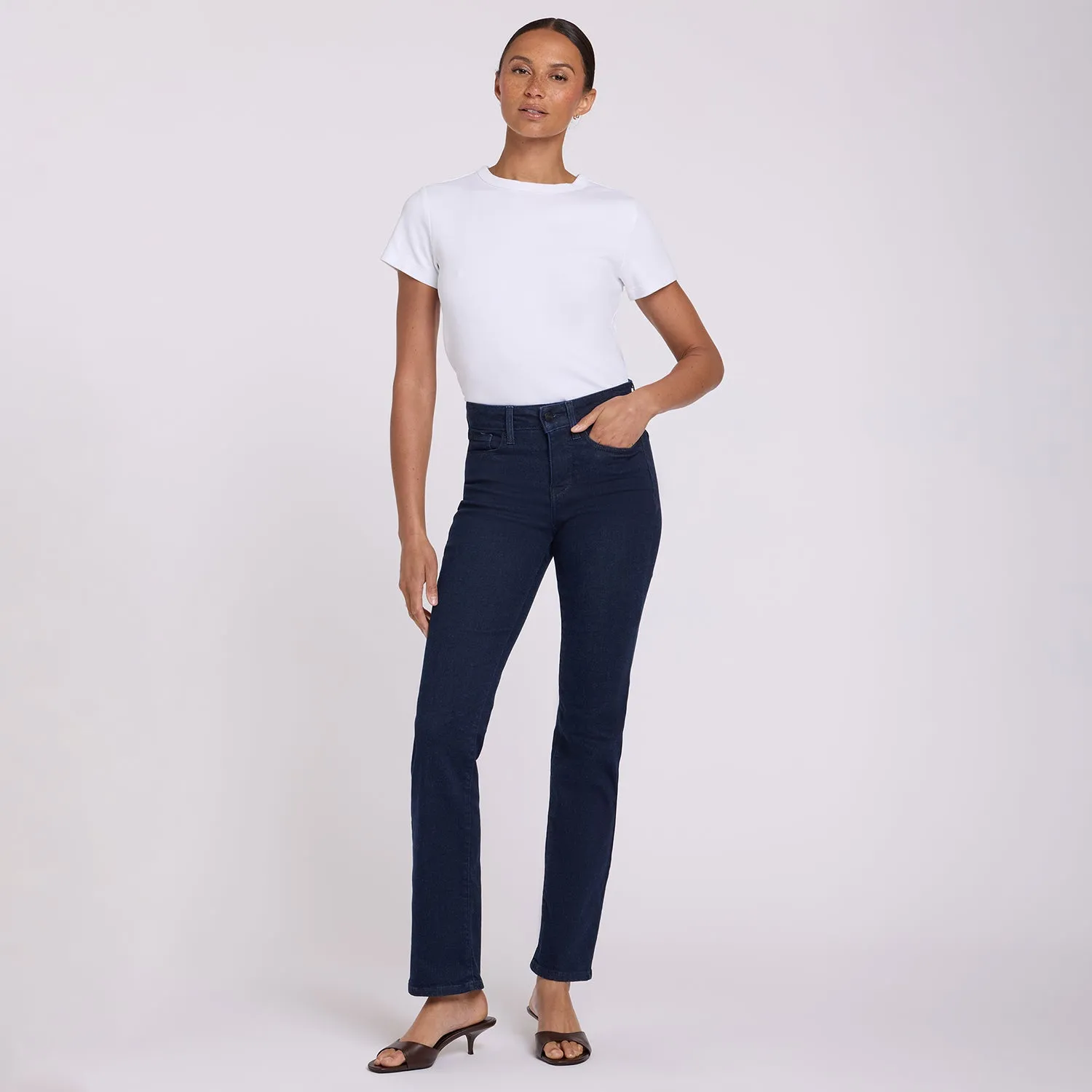NYDJ Marilyn Straight Jeans Rinse gerader Schnitt