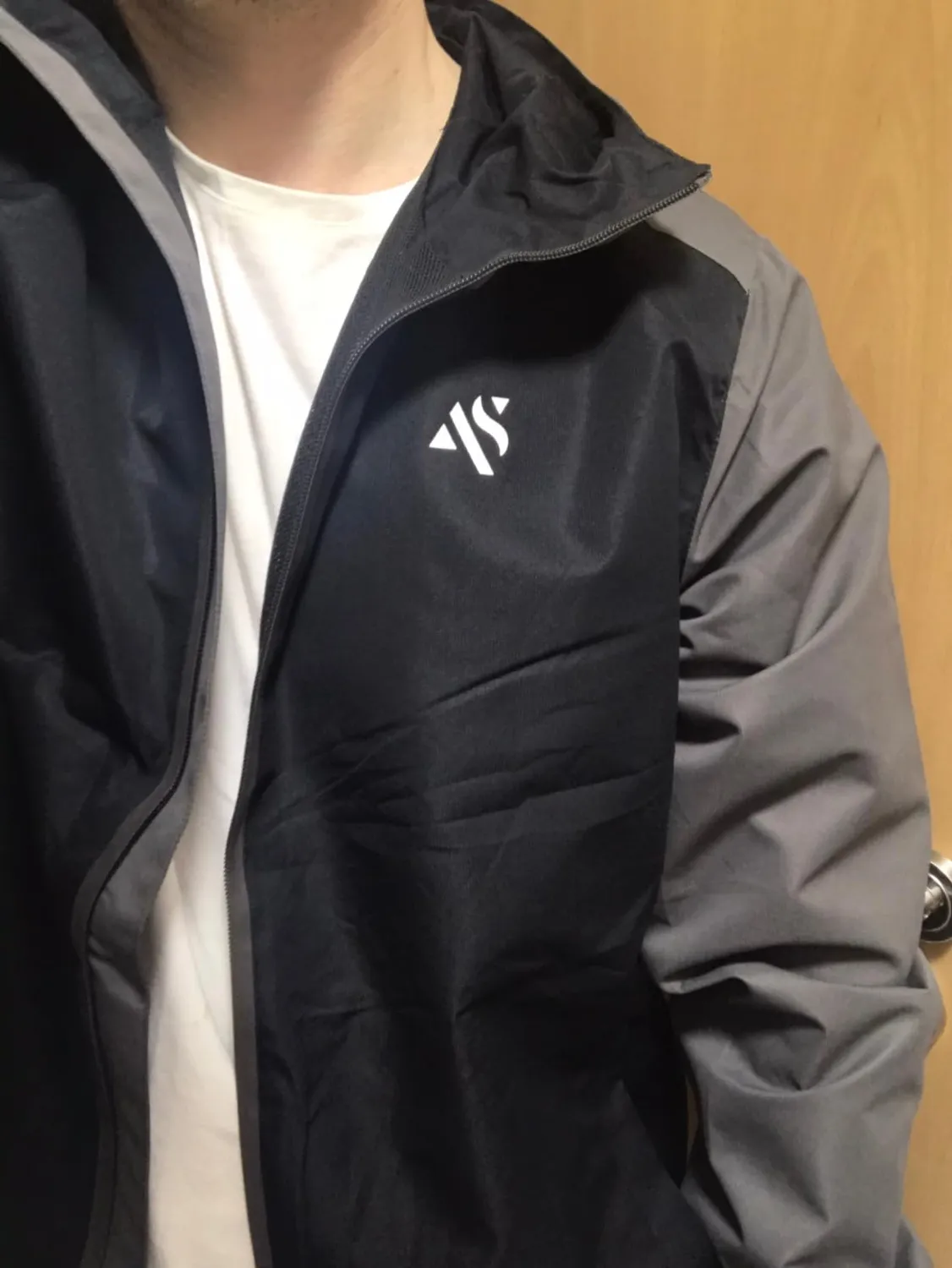 Alessandro Salvarini AS322 Regenjacke Dunkelgrau-Schwarz