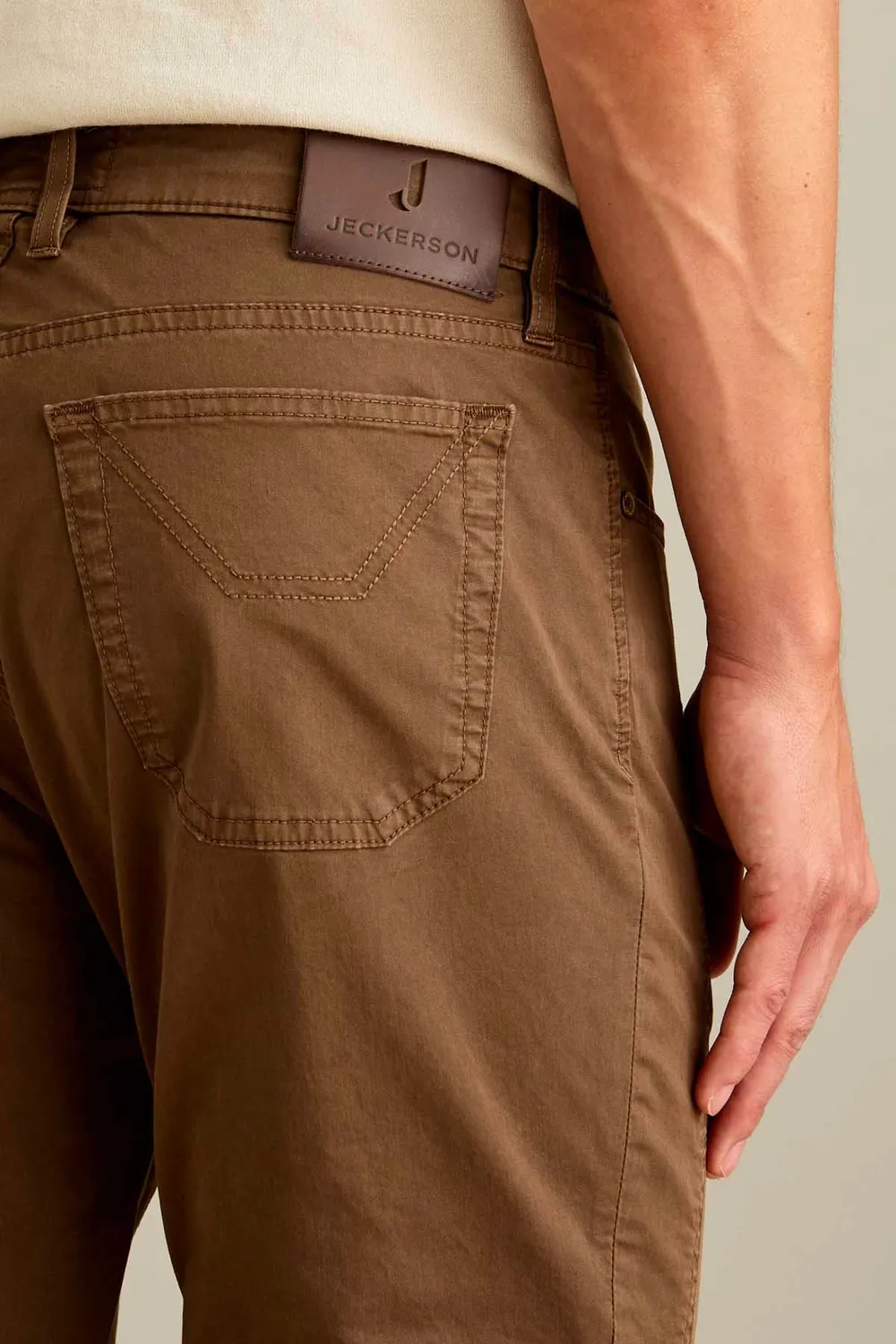 Jeckerson John Hose Slim Fit hellbraun Herren