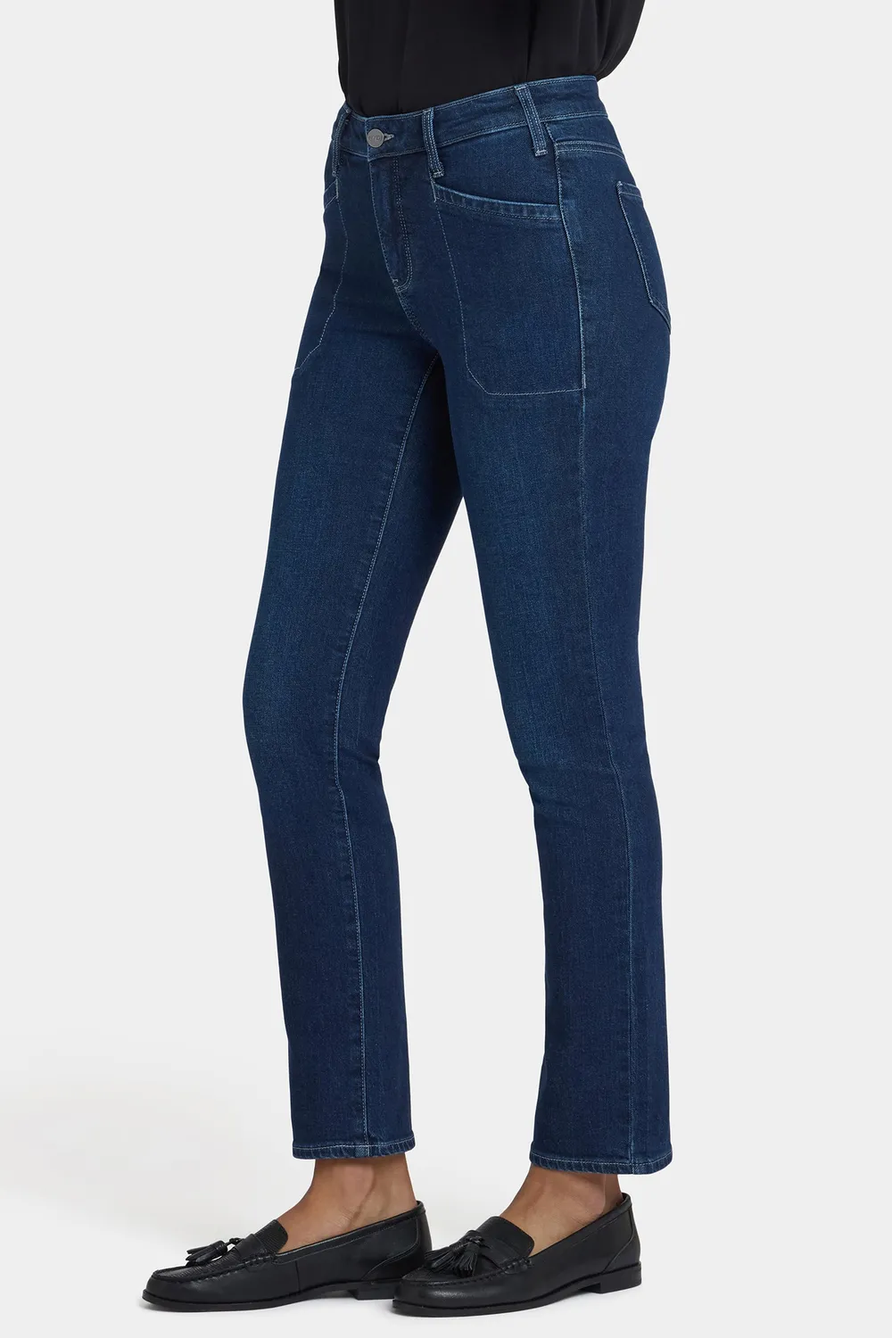 NYDJ Sheri Slim Jeans Ink Skyline Petite dunkelblau