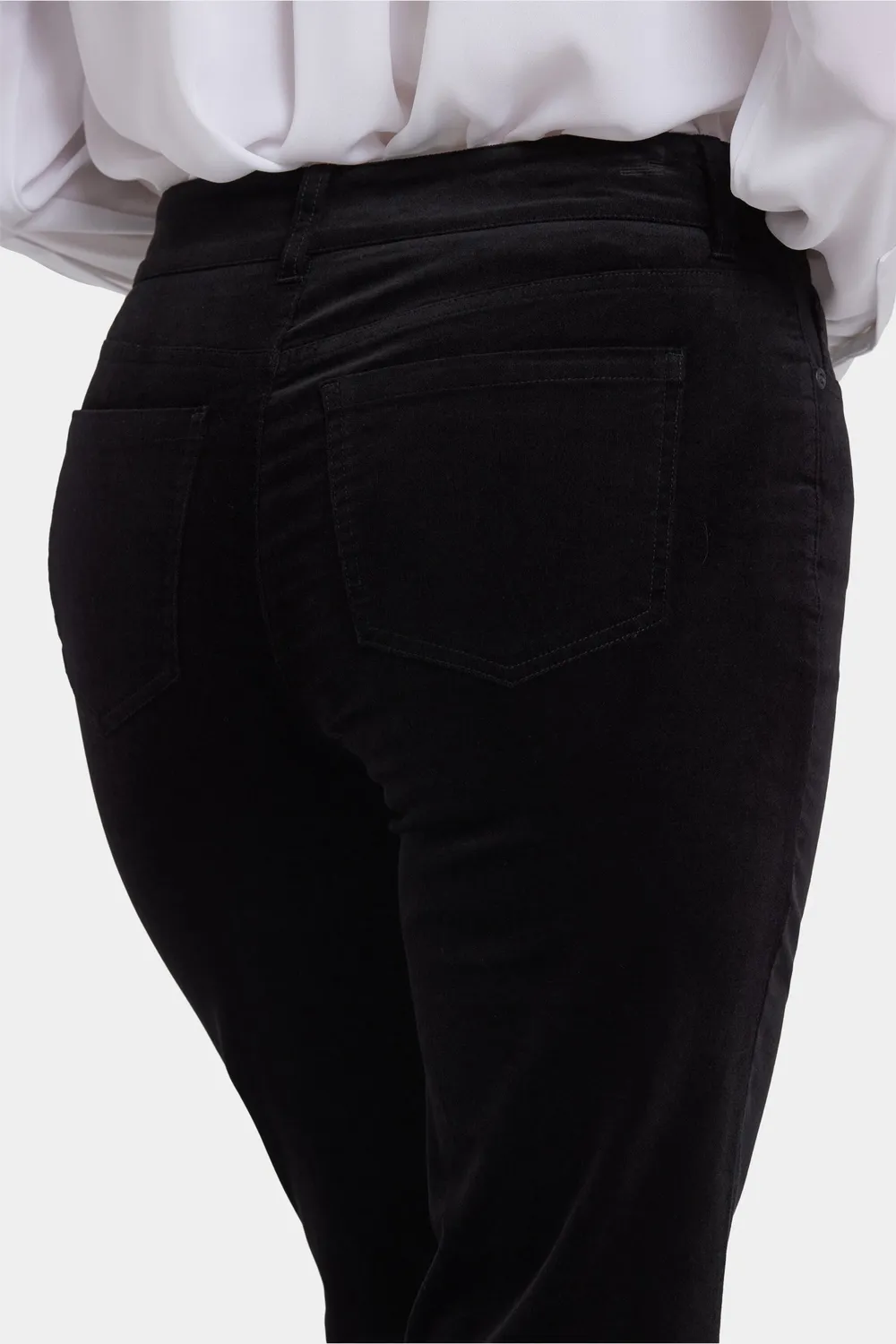 NYDJ Marilyn Straight Hose Schwarz Velveteen