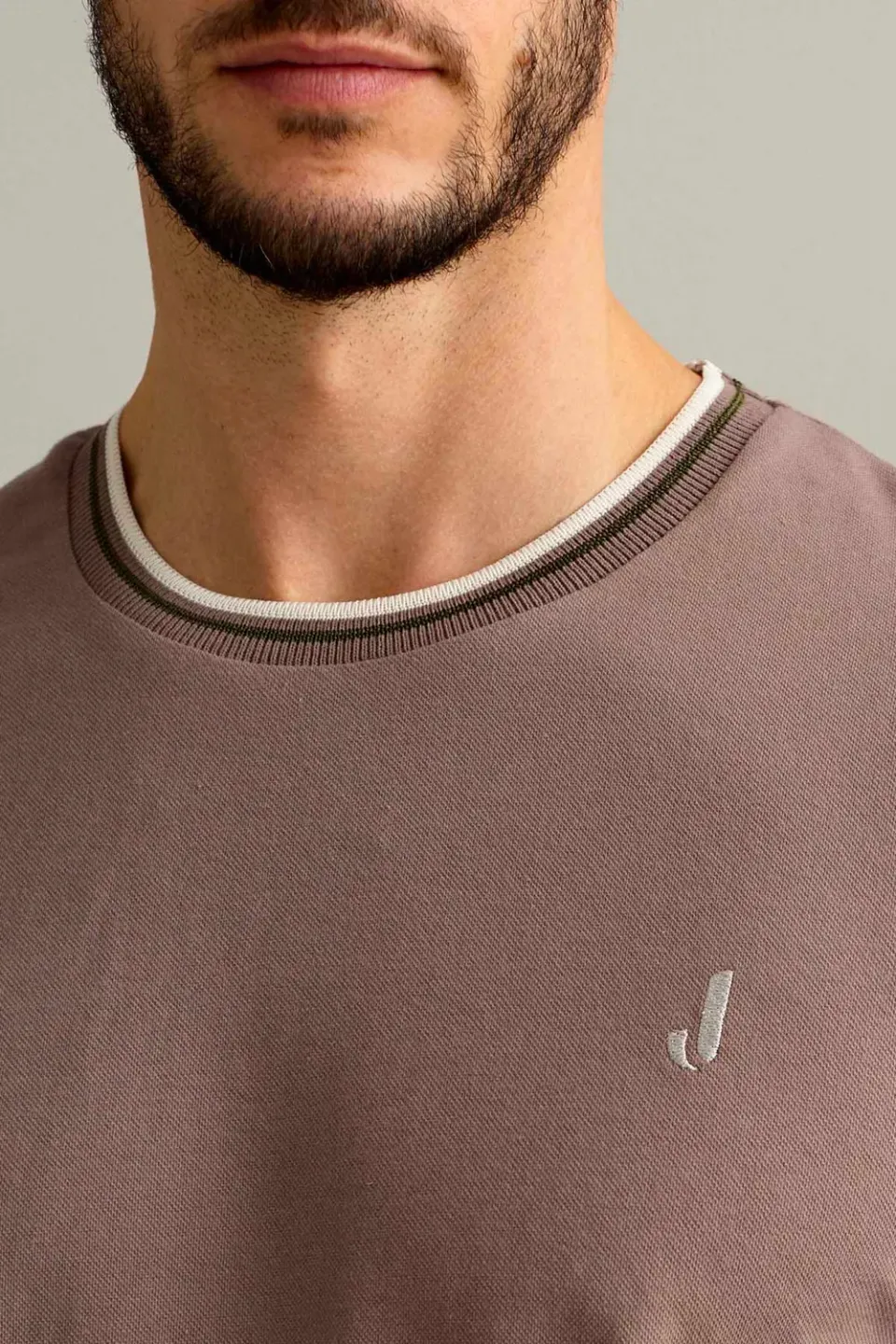 Jeckerson Piquet T-Shirt Herren schokobraun Kurzarm