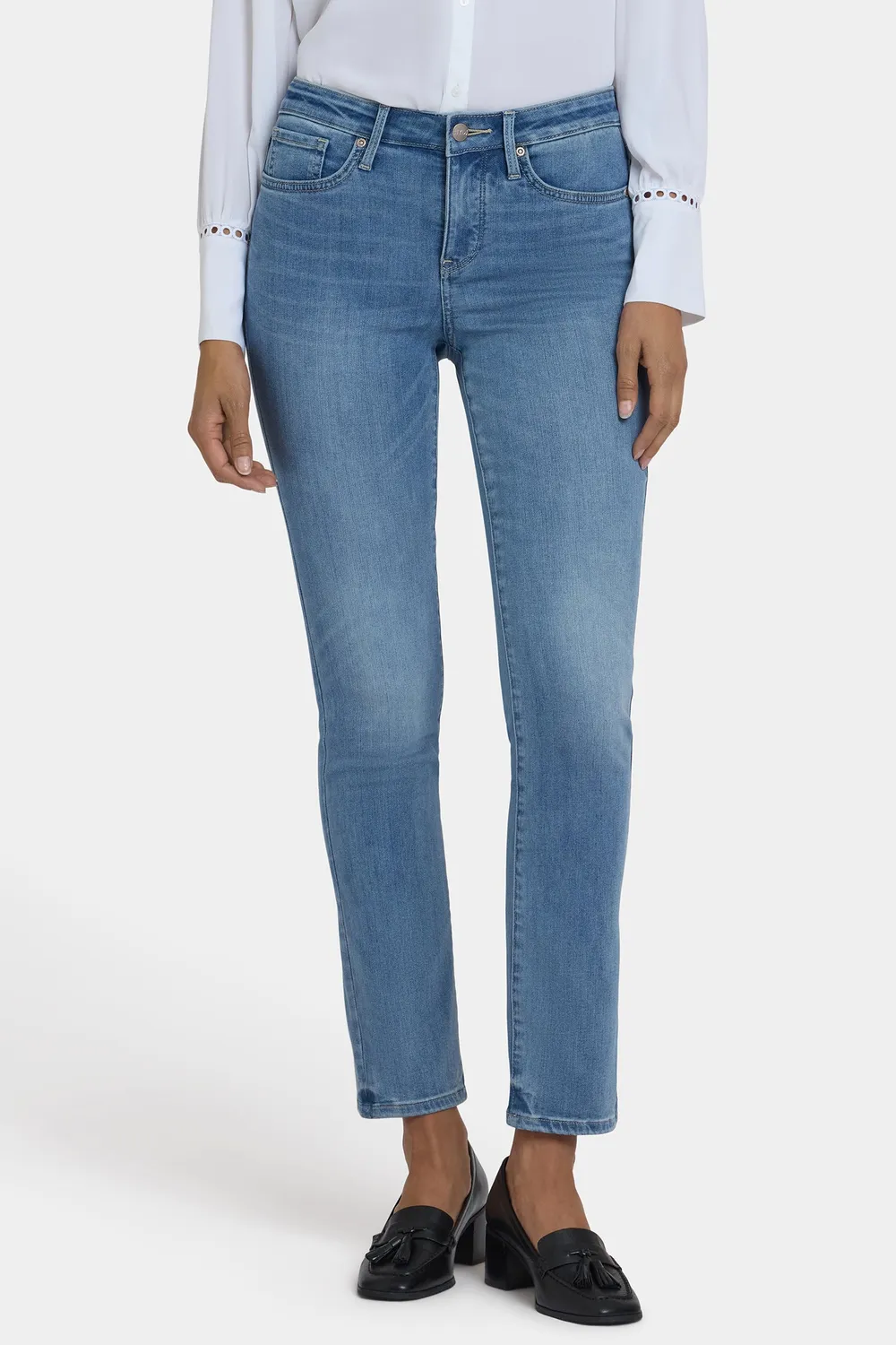NYDJ Sheri Slim Petite Jeans Bastille Sea