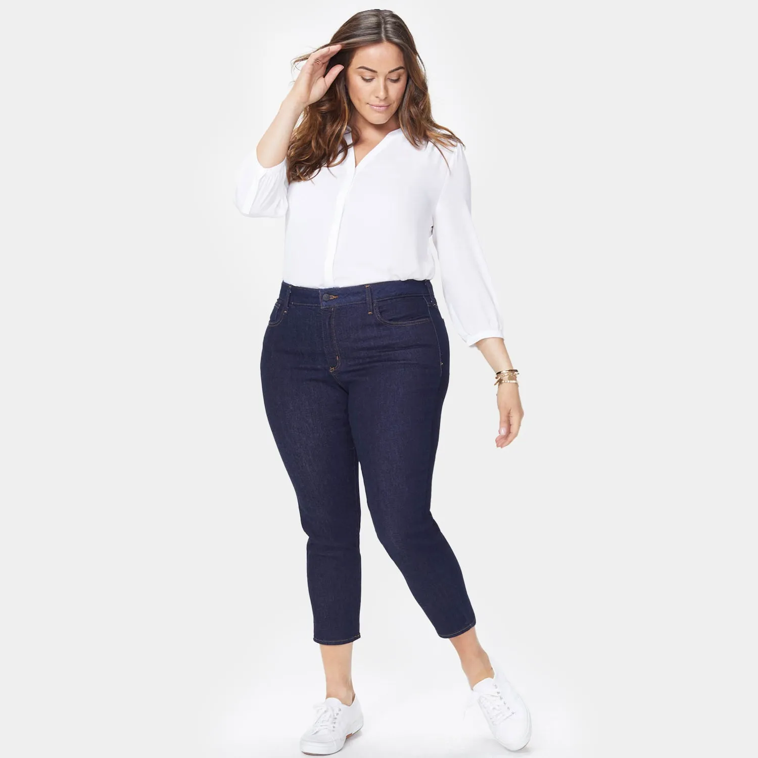 NYDJ Alina Skinny Ankle Jeans Rinse Plus
