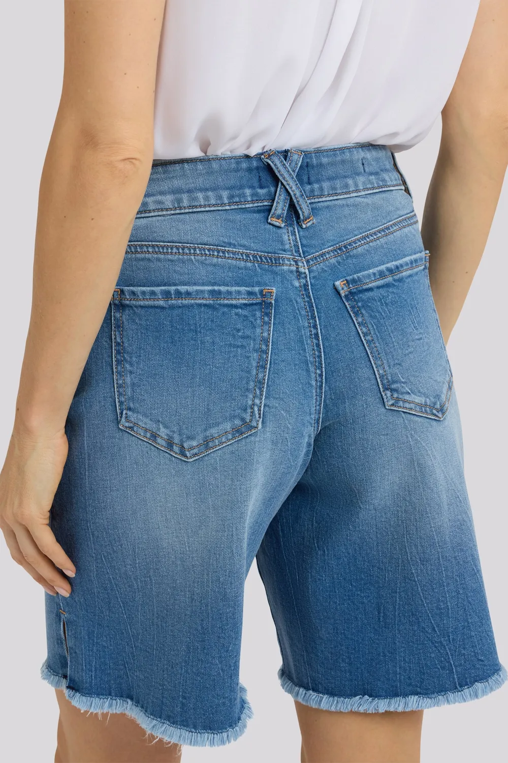 NYDJ Naomi Relaxed A-Line Jeansshorts Pacifica