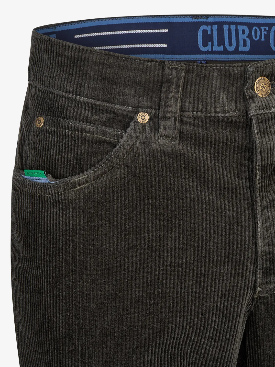 Club of Comfort Henry 8202 Cordhose Dunkelgrün High Stretch
