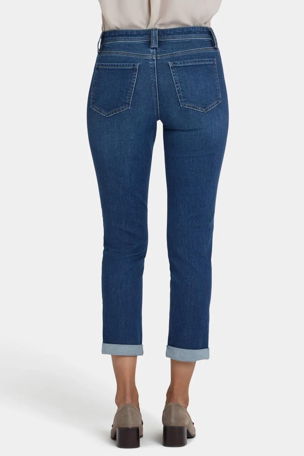 NYDJ Margot Girlfriend Jeans Vintage Lapis Used-Look