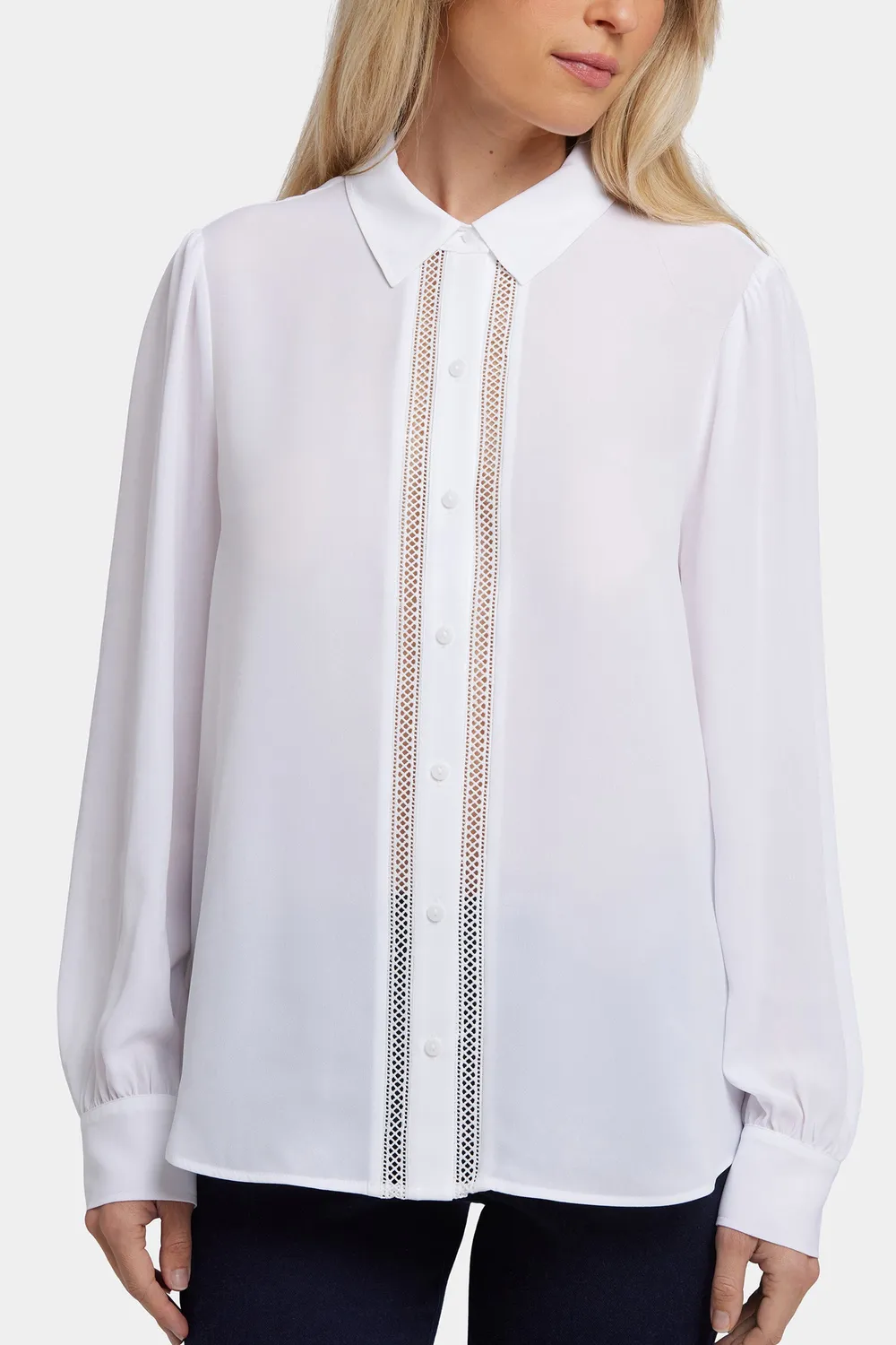 NYDJ Tiffany Blouse Bluse Optic White recycelt
