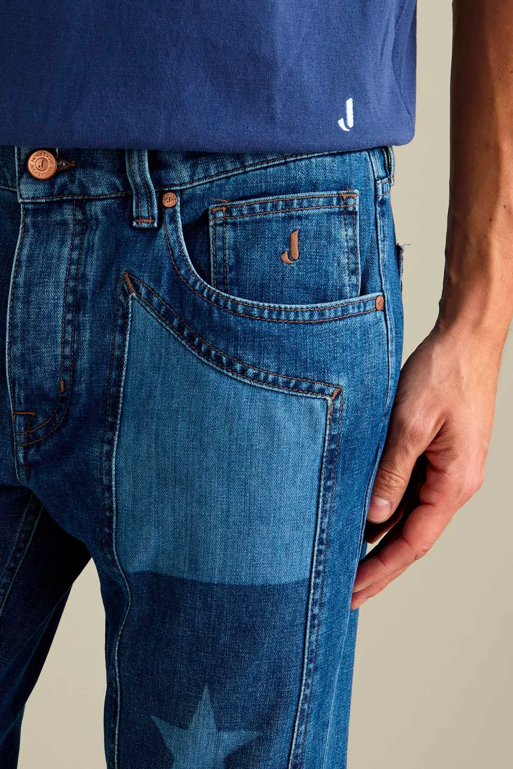 Jeckerson Anniversary Slim Fit Jeans Dunkelblau Viskose