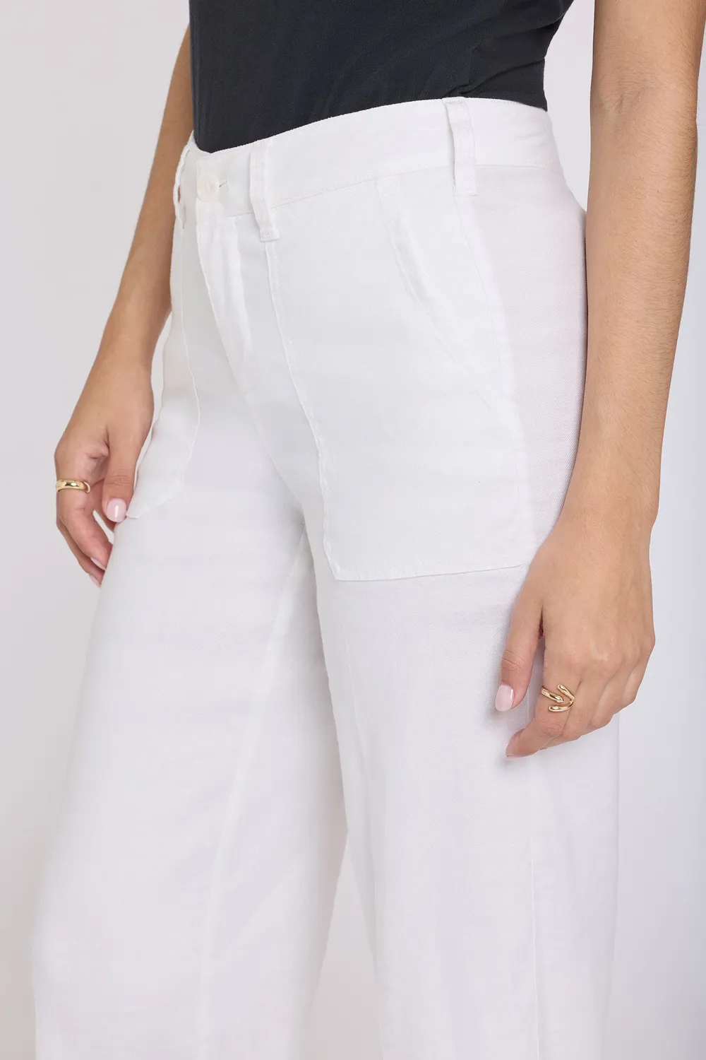 NYDJ Cargo Capri Hose Optic White weites Bein