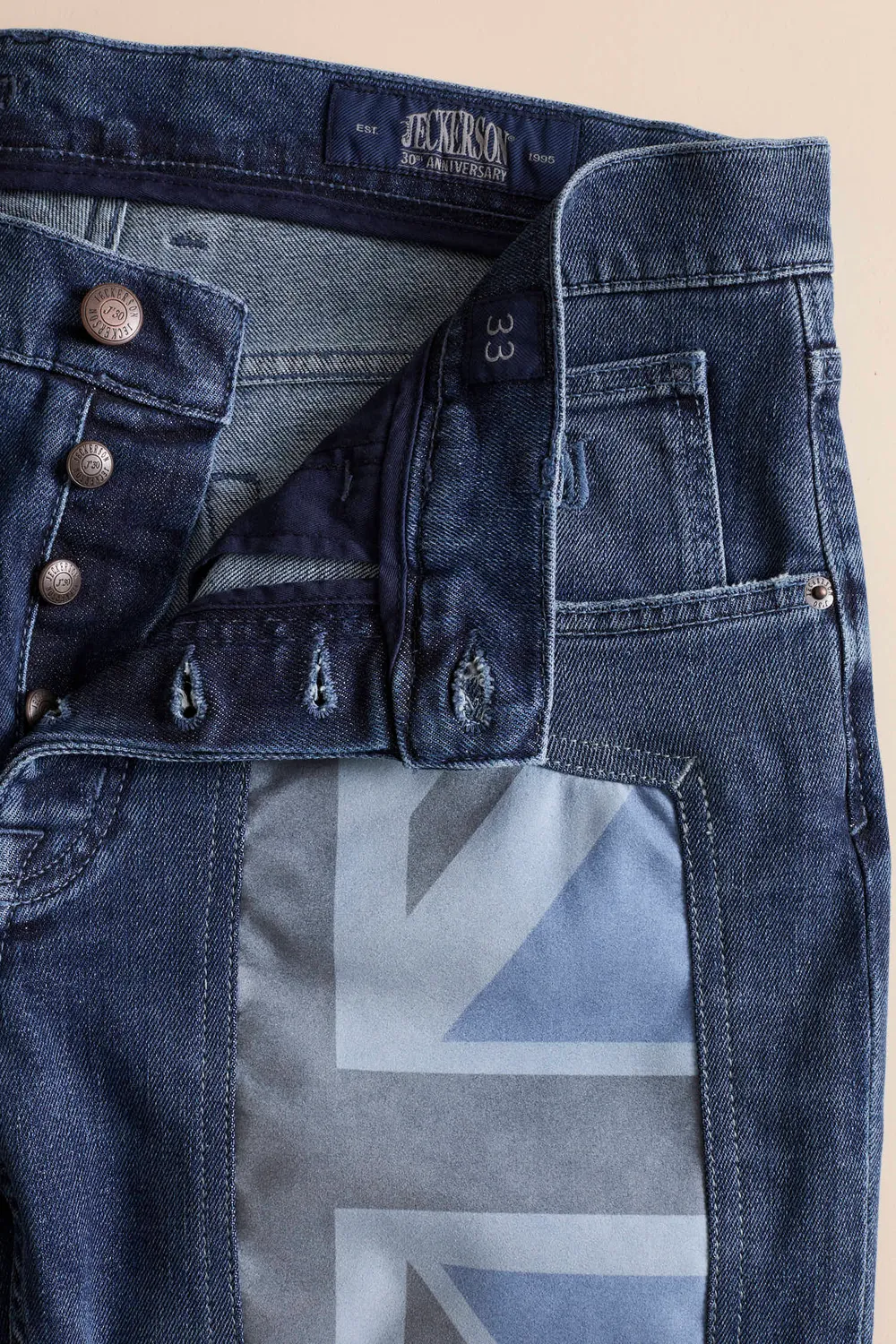 Jeckerson Anniversary Jeans Herren Mittelblau Slim Fit