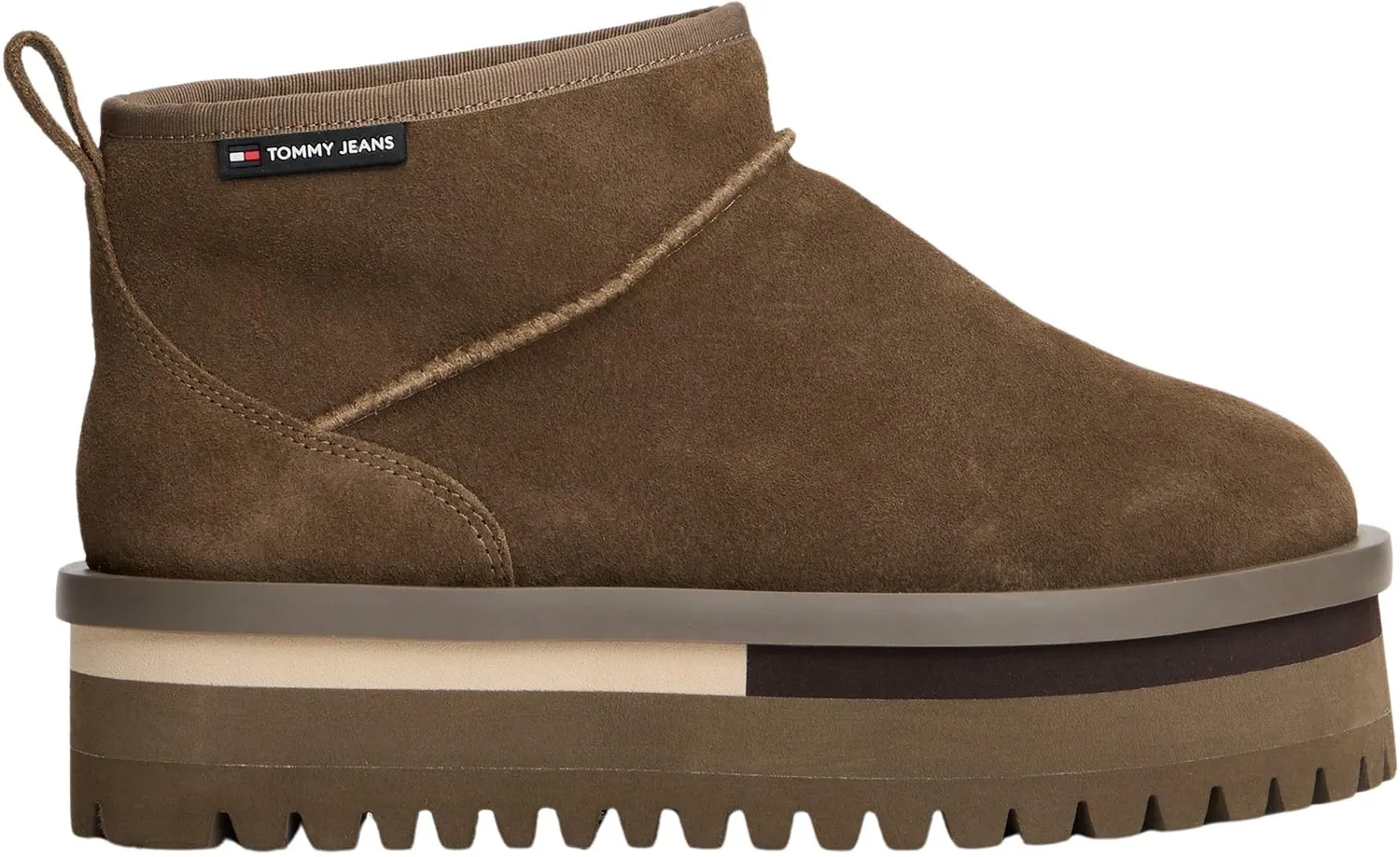 Tommy Jeans Low Boot Flatform Stiefel Khaki Gr 40