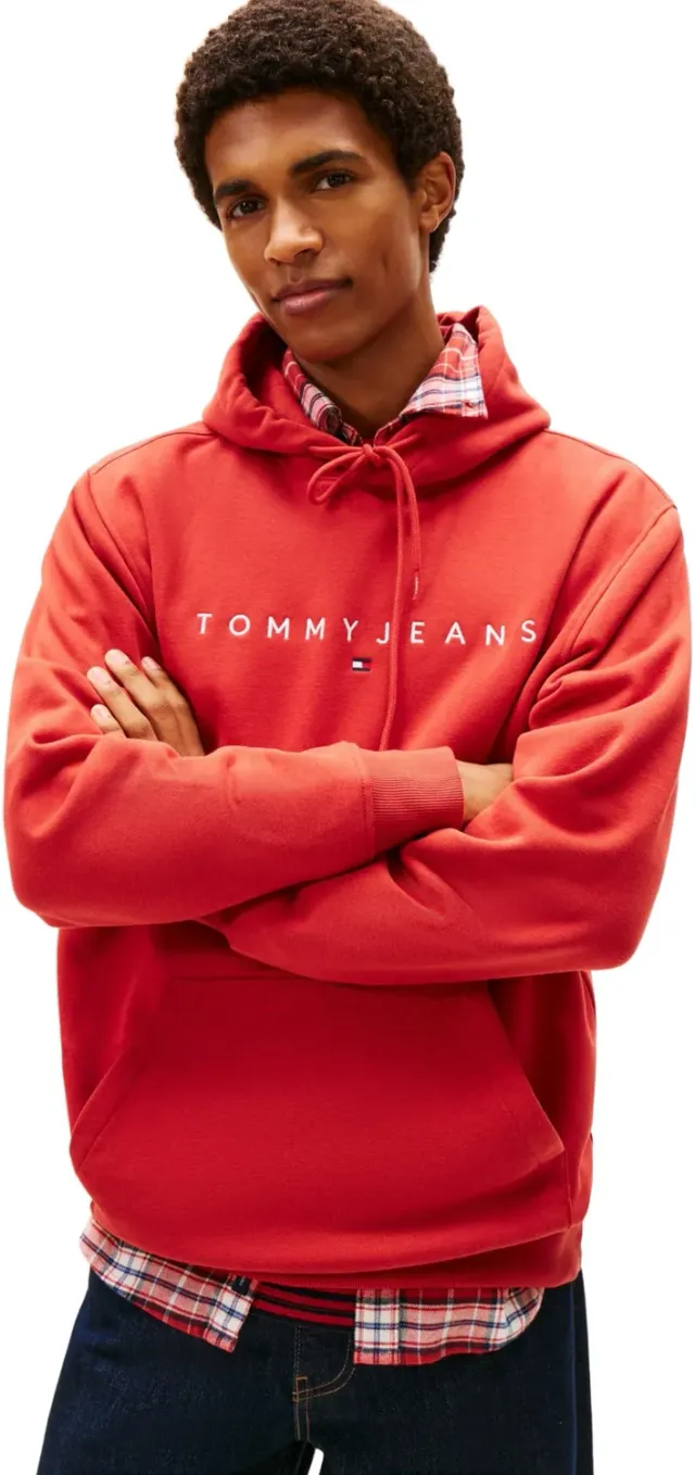 Tommy Jeans Linear Logo Hoodie Herren Gr. M Kapuze