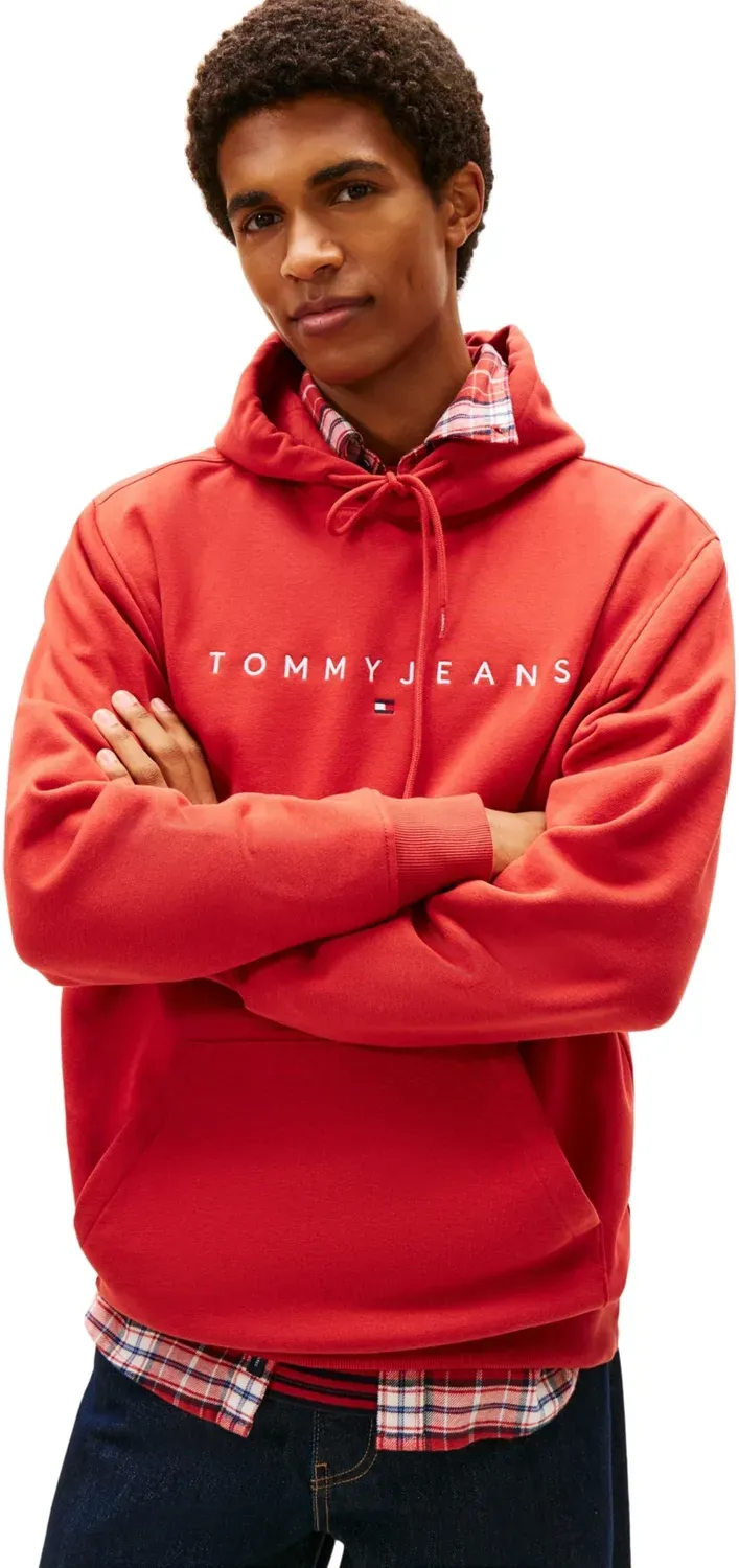 Tommy Jeans Linear Logo Hoodie Herren Gr. M Kapuze