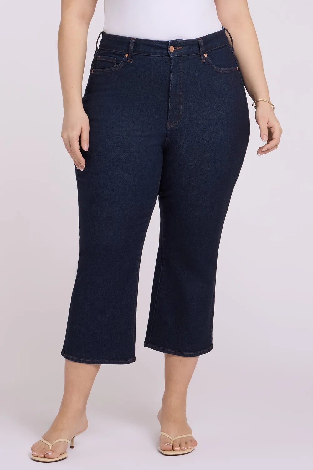NYDJ Monica Kick Flare Crop Plus Jeans Magical High-Rise