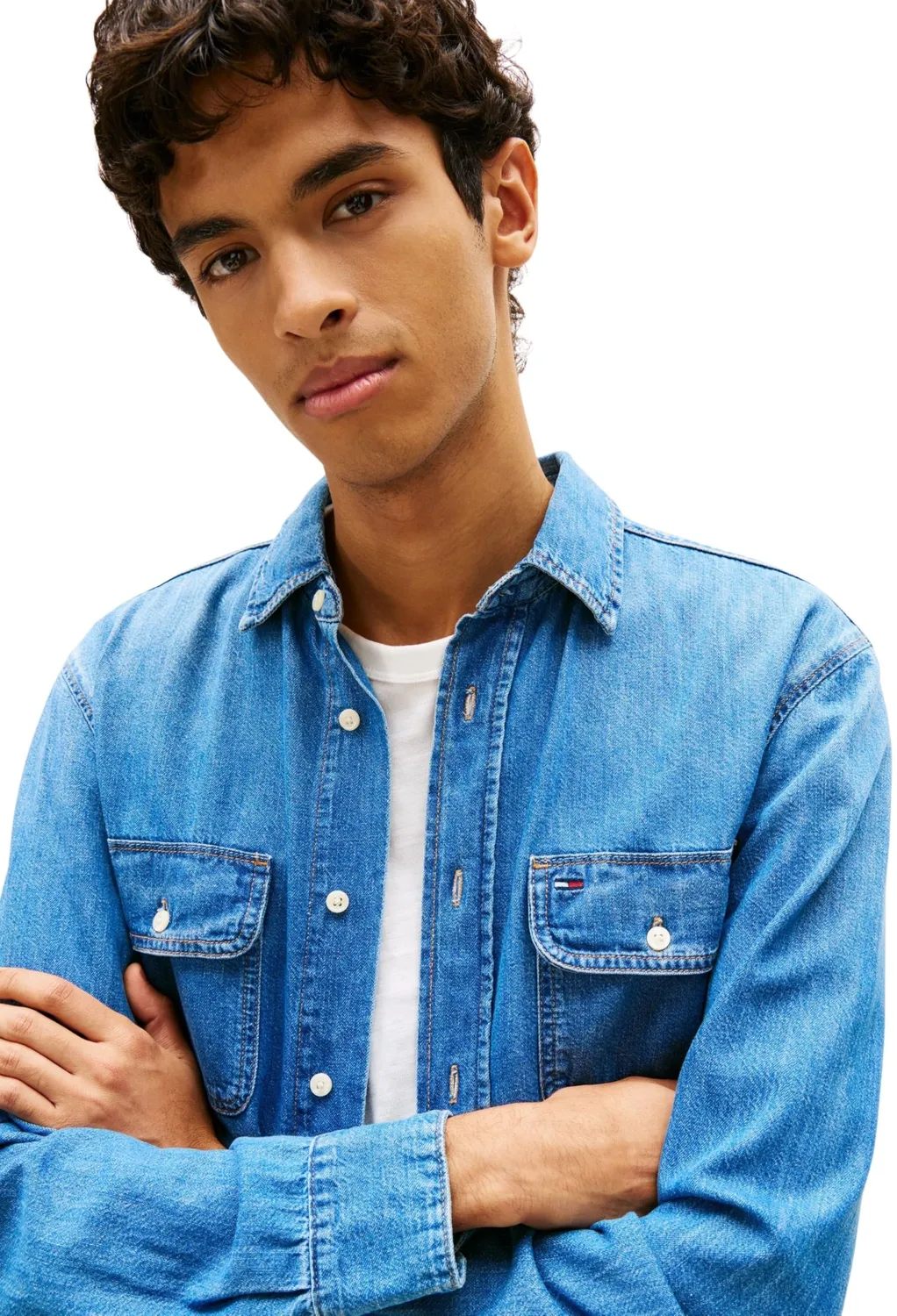 Tommy Jeans Relaxed Denim Shirt EXT Dm0dm23028 Jeanshemd L