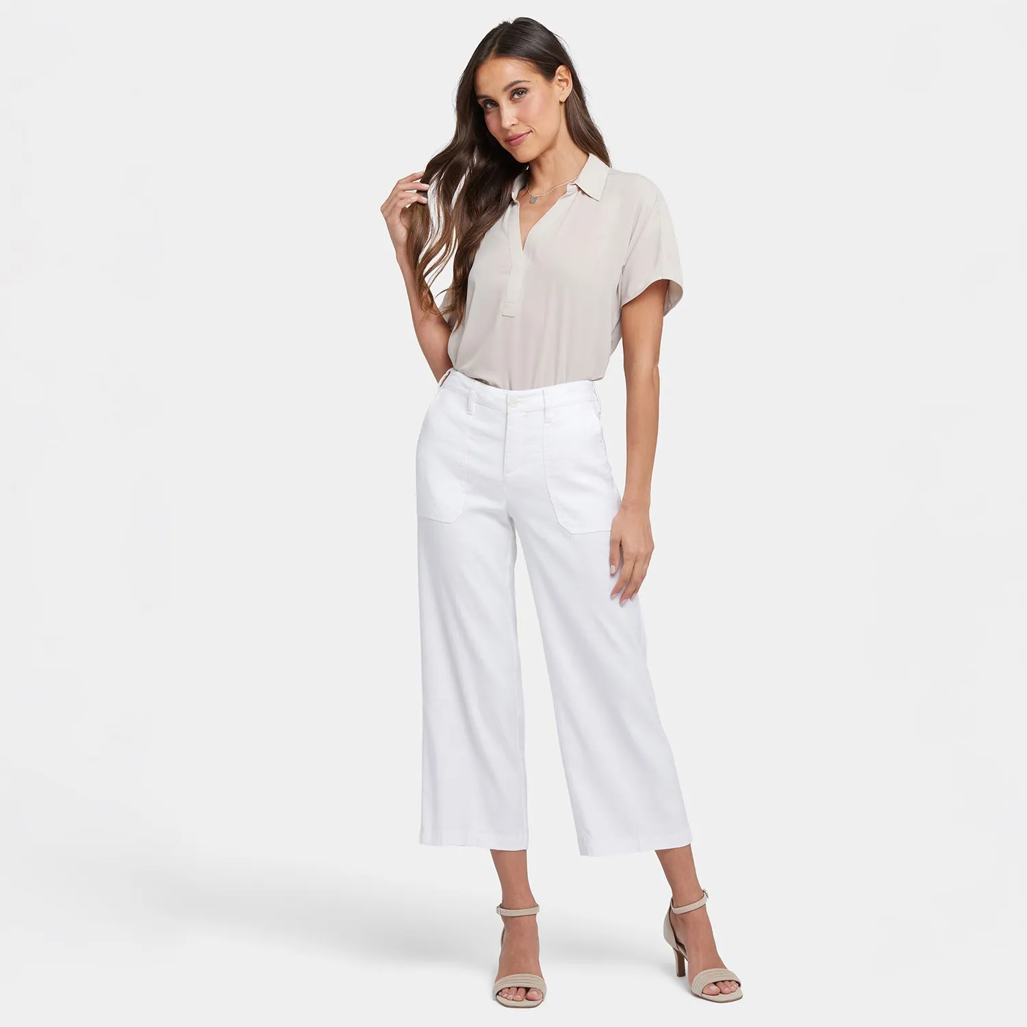 NYDJ Cargo Capri Hose Petite Optic White weit