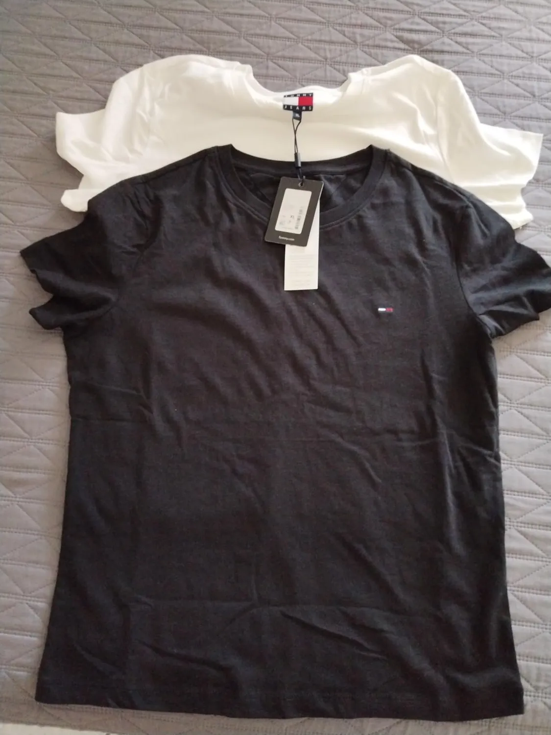 Tommy Jeans T-Shirts Damen 2er Pack Rundhals Ecru