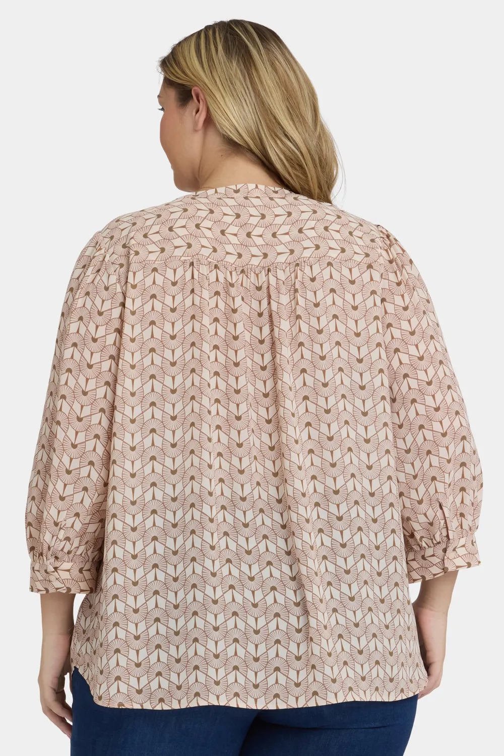NYDJ Bonnie Plus Size Bluse Gare de Lyon 3/4-Arm
