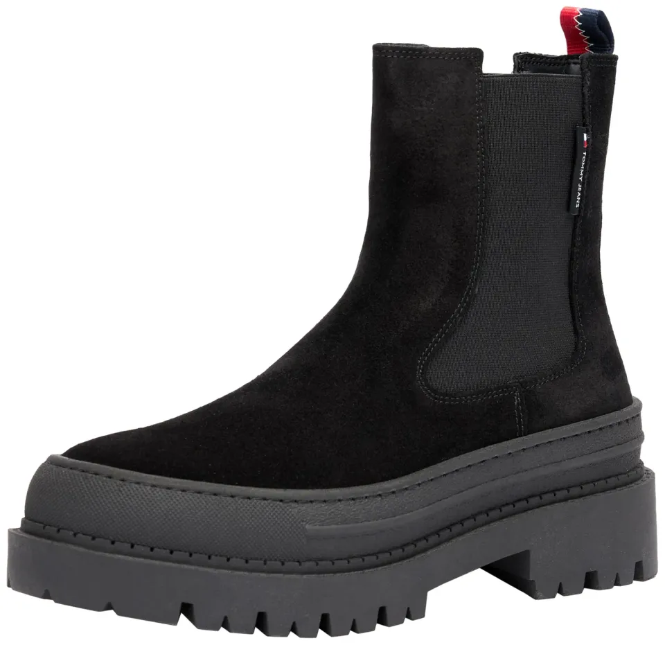 Tommy Jeans Foxing Suede Chelsea Boots Schwarz 38