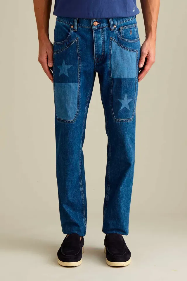 Jeckerson Anniversary Slim Fit Jeans Dunkelblau Viskose