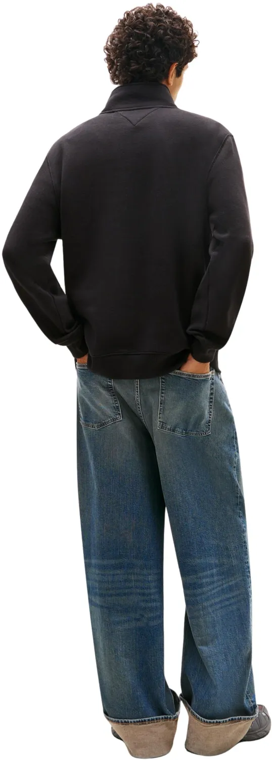 Tommy Jeans TJM Reg Fleece 1/4 Zip Sweatshirt XXL Schwarz Fleece