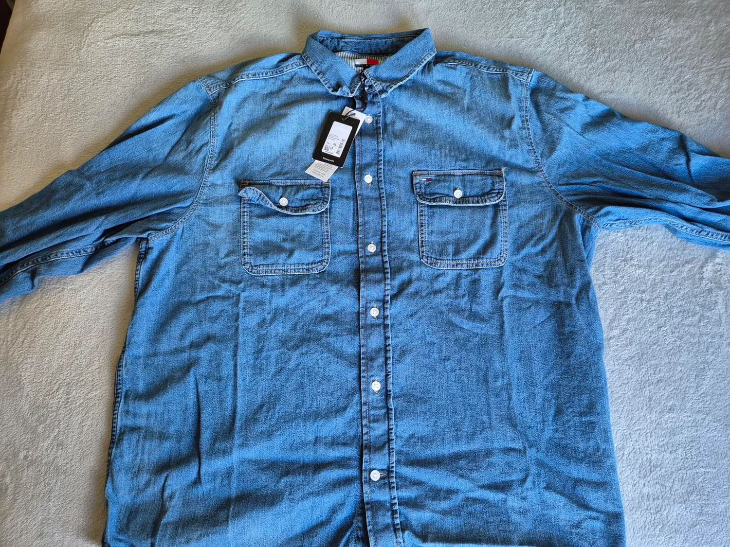 Tommy Jeans Relaxed Denim Shirt EXT Dm0dm23028 Jeanshemd L