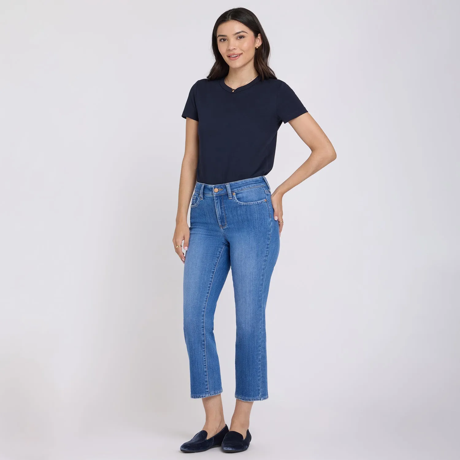 NYDJ Marilyn Straight Ankle Jeans Blue Paradise Denim