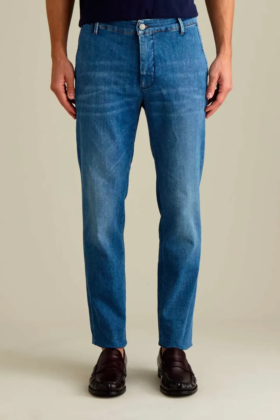 Jeckerson Jack Jeans Slim Fit Mittelblau Stretch Chino
