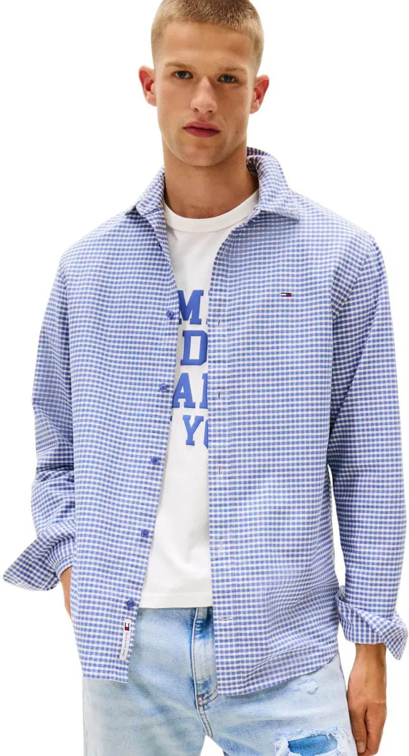 Tommy Jeans TJM Reg Oxford Check DM0DM22025 Hemd 4XL Karo